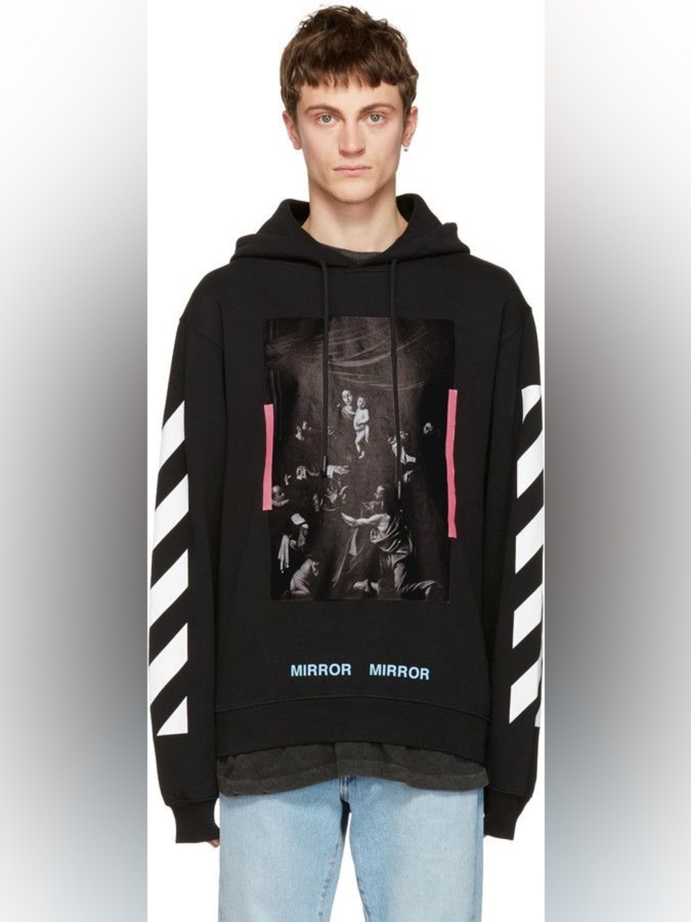 Off-White Virgil Abloh Black Diagonal Caravaggio Hoodie